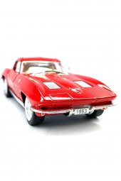 1963 Corvette Sting Ray - Çek Bırak 5inch. Lisanslı Model Araba, Oyuncak Araba 1:36 - 3