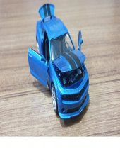 Chevrolet Camaro Zl1 Oyuncak Model Metal Araba Kapılar Kaput Bagaj Açılır Mavi - 1