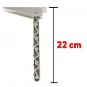 Sofra Ayağı Plastik Katlanır Yer Sofrası Sini Altı 22 cm Beyaz - 2