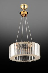 İstanbul Avize Lüx Elmas 35 cm Gold Kristal Taşlı Avize - 2