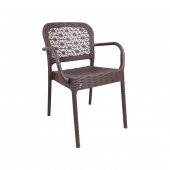 Mandella Ares Rattan Koltuk (4 Adet) Kahverengi - 1