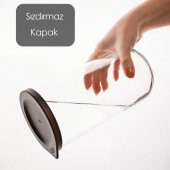 Lav duo saklama kabı 3 lü - cam kavanoz erzak saklama kabı seti takımı gri 1000 ml. - 2