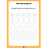 Okul Öncesi Süper Çizgi Çalışmaları YAZ-SİL Kitabı - 3