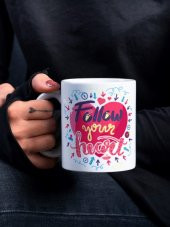Renkli Motivasyon Özel Tasarım Baskılı Kupa Bardak Hediye Çay-Kahve Bardağı - 1