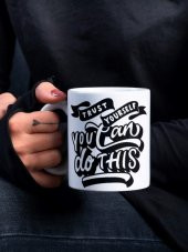 Motivasyon Temalı Özel Tasarım Baskılı Kupa Bardak Hediye Çay-Kahve Bardağı - 1