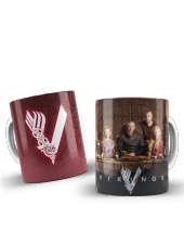 Vikings Temalı Özel Tasarım Baskılı Kupa Bardak 001 - 1