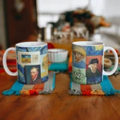 Van Gogh Temalı Özel Tasarım Çift Taraf Baskılı Kupa Bardak-Çay Kahve Bardağı Hediye thumbnail 2