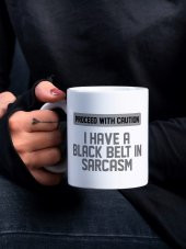 Sarcastic Eğlenceli Yazılı Eğlenceli Özel Tasarım Yazılı Baskılı Kupa Bardak Kahve Bardağı - 1
