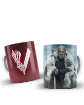 Vikings Temalı Özel Tasarım Baskılı Kupa Bardak 001 - 1