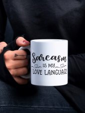 Sarcastic Eğlenceli Yazılı Eğlenceli Özel Tasarım Yazılı Baskılı Kupa Bardak Kahve Bardağı - 1