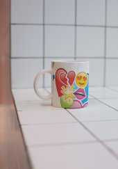 Emojiler Temalı Özel Tasarım Çift Taraf Baskılı Kupa Bardak-Çay Kahve Bardağı Hediye - 3