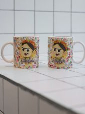 Frida Kahlo Temalı Özel Tasarım Çift Taraf Baskılı Kupa Bardak-Çay Kahve Bardağı Hediye - 2
