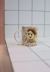 Frida Kahlo Temalı Özel Tasarım Çift Taraf Baskılı Kupa Bardak-Çay Kahve Bardağı Hediye - 3