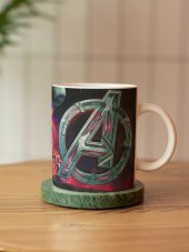 Avengers Temalı Özel Tasarım Çift Taraf Baskılı Kupa Bardak-Çay Kahve Bardağı Hediye - 2