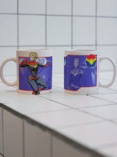 Comic Book Serisi Süper Kahraman Özel Tasarım Baskılı Kupa Bardak-Kahve Bardağı Hediye - 1