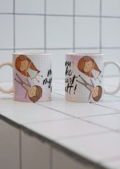 Sevgili Romantik Özel Tasarım Sevgili Hediye Çift Taraf Baskılı Kupa Bardak-Sevgililer Günü Hediyesi thumbnail 4