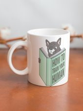 Kitap Okuyan Köpek Özel Tasarım Eğlenceli Baskılı Kupa Bardak Hayvansever Hediye Kahve Bardağı - 2