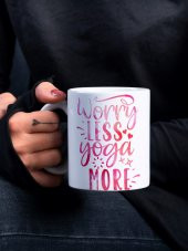Yoga Temalı Özel Tasarım Eğlenceli Baskılı Kupa Bardak- Hediye Kahve Bardağı - 1