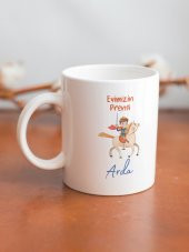 Evimizin Prensi Kişiye Özel İsim Yazılı Yazılı Özel Tasarım Baskılı Kupa Bardak Erkek Çocuğu Kupa thumbnail 2