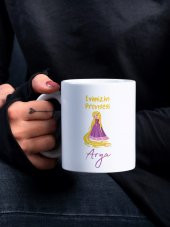 Evimizin Prensesi Kişiye Özel İsim Yazılı Yazılı Özel Tasarım Baskılı Kupa Bardak Kız Çocuğu Kupa - 1