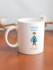 Evimizin Prensi Kişiye Özel İsim Yazılı Yazılı Özel Tasarım Baskılı Kupa Bardak Erkek Çocuğu Kupa - 2
