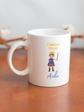 Evimizin Prensi Kişiye Özel İsim Yazılı Yazılı Özel Tasarım Baskılı Kupa Bardak Erkek Çocuğu Kupa thumbnail 2