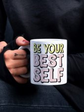 Renkli Motivasyon Özel Tasarım Baskılı Kupa Bardak Hediye Çay-Kahve Bardağı - 1