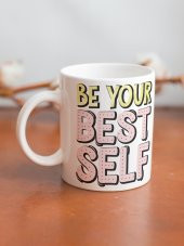 Renkli Motivasyon Özel Tasarım Baskılı Kupa Bardak Hediye Çay-Kahve Bardağı - 2