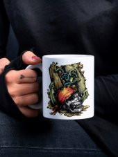 Ölü Korsan Dead Pirate Özel Tasarım Baskılı Kupa Bardak Kafatası İskelet Hediye Çay Kahve Bardağı - 1