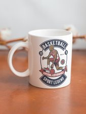 Basketbol Temalı Özel Tasarım Baskılı Kupa Bardak Hediye Kupa Bardak Çay-Kahve Bardağı - 2