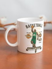 Basketbol Temalı Özel Tasarım Baskılı Kupa Bardak Hediye Kupa Bardak Çay-Kahve Bardağı - 2