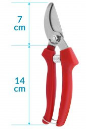 Aslankara Budama Bağ Üzüm Makası Eğri Kırmızı 21 Cm - 4