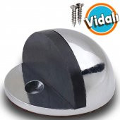 Kapı Stoperi Tamponu Vidalı Metal Kapı Stopu Çarpma Önleyici Krom thumbnail 1