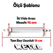 Erciyes Mobilya Mutfak Dolabı Çekmece Dolap Kapak Kulpu Kulbu Beyaz (96 MM-9.6 CM) Metal Kulpları thumbnail 3