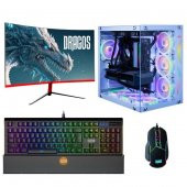 Dragos DRx3463 i7 13700K 64GB Ram 1TB M.2 NVMe SSD 8GB RTX3060Ti 27 inç Curved Oyuncu Bilgisayarı - 1