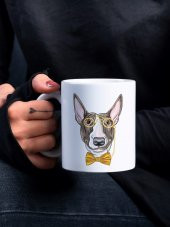 Gözlüklü Köpek Özel Tasarım Baskılı Kupa Bardak Komik Kupa Bardak Hayvansever Hediye Kahve Bardağı - 1