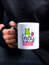 Renkli Lettering Serisi Özel Tasarım Baskılı Kupa Bardak Eğlenceli Kupa Bardak Kahve Bardağı - 1