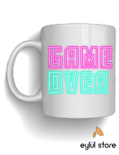 Gamer-Oyuncu Temalı Özel Tasarım Baskılı Kupa Bardak Gamer Kupa Bardak Kahve Bardağı - 1