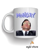The Office Temalı Özel Tasarım Baskılı Kupa Bardak Çay Kahve Bardağı Dwight Schrute - 1