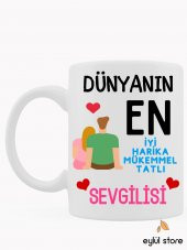 Sevgili Temalı Eğlenceli Özel Tasarım Baskılı Kupa Bardak Kahve Bardağı-Sevgililer Günü Hediyesi - 1