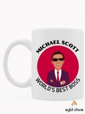 The Office Temalı Özel Tasarım Baskılı Kupa Bardak Çay Kahve Bardağı Michael Scott - 1