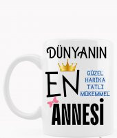 Anne Temalı Yazılı Özel Tasarım Baskılı Kupa Bardak Anneler Günü Hediye - 1
