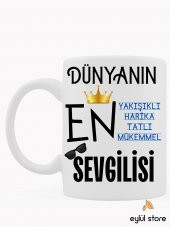 Sevgili Temalı Eğlenceli Özel Tasarım Baskılı Kupa Bardak Kahve Bardağı-Sevgililer Günü Hediyesi - 1