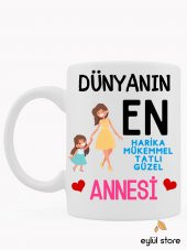 Anne Temalı Yazılı Özel Tasarım Baskılı Kupa Bardak Anneler Günü Hediye-Kahve Bardağı - 1