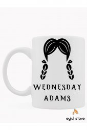 Wednesday Temalı Yazılı Özel Tasarım Baskılı Kupa Bardak Wednesday Adams Kahve Bardağı - 2