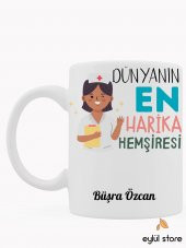 Hemşire Kişiye Özel Tasarım Baskılı Kupa Bardak Kahve Bardağı Doğum Günü Hediyesi - 1