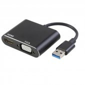 Usb 3.0 To Hdmi Vga 1080P Monitör Genişletici Çevirici Dönüştürücü Adaptör - 1