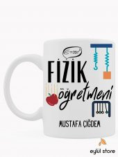 Fizik Öğretmeni Kişiye Özel Tasarım Baskılı Kupa Bardak Kahve Bardağı-Öğretmenler Günü Hediyesi - 1