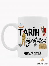 Tarih Öğretmeni Kişiye Özel Tasarım Baskılı Kupa Bardak Kahve Bardağı-Öğretmenler Günü Hediyesi - 1
