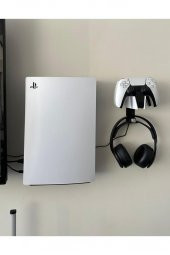 Ps5 Dualsense Şarj Istasyonu Için Duvar Standı Joystick Konsol Tutacağı Ve Kulaklık Standı - 2